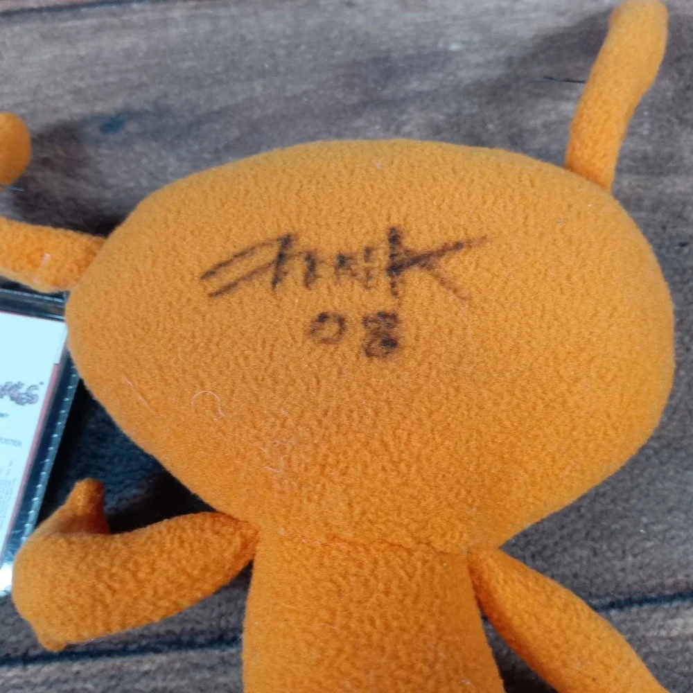 Boogily Bunnies Slurp‎ Plush Jakks Signed Fink 08 Orange Collectible